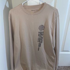 American Eagle thick tan long sleeve shirt